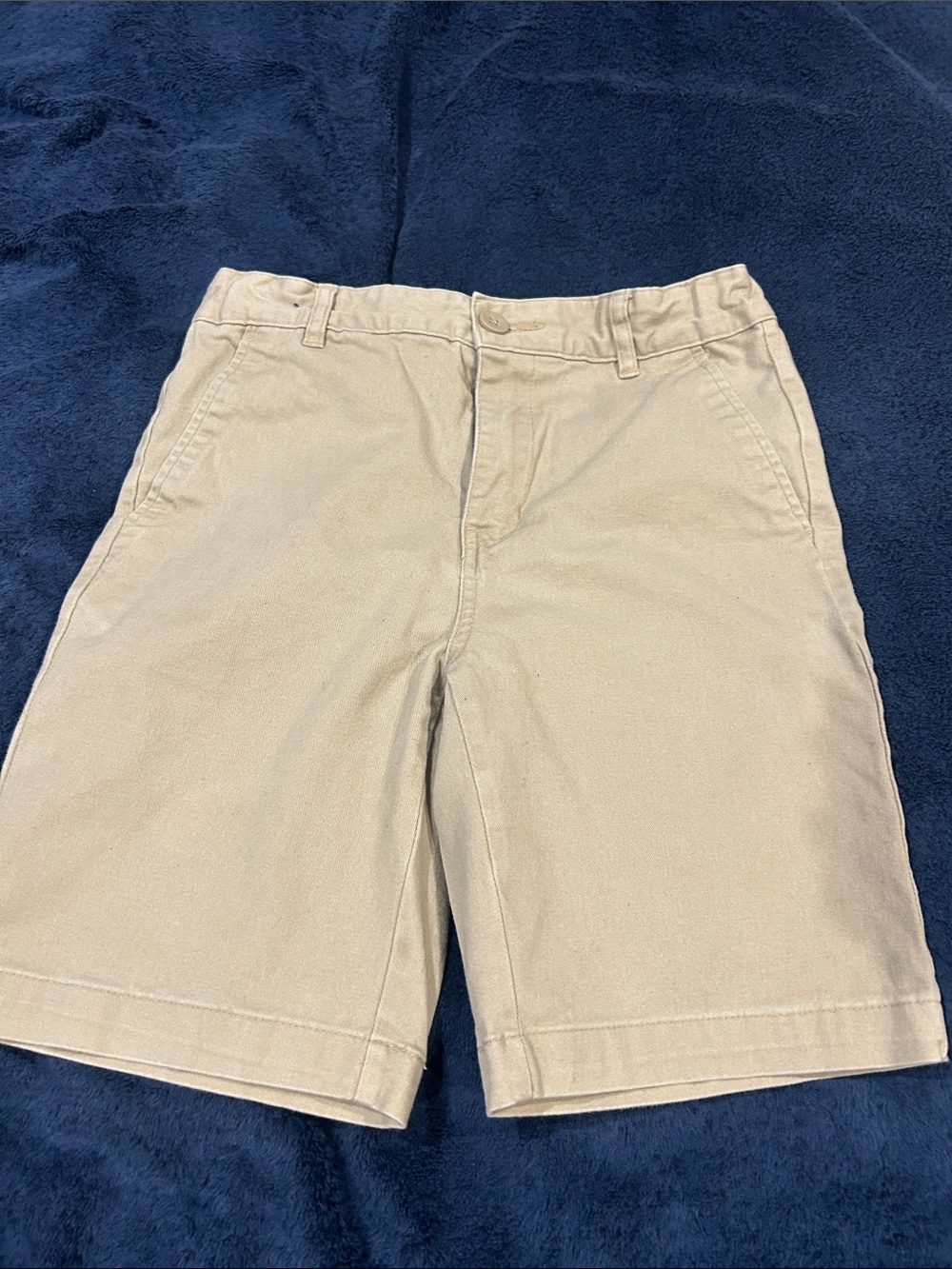 Old Navy Boys Tan Flat-Front Cotton Shorts